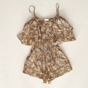 Animal Print Ruffle Romper